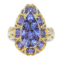 Gems by Michael 18K Goldtone Tanzanite Pear-Shape Ring