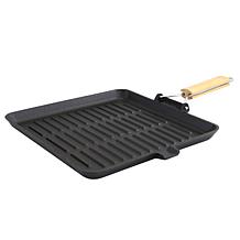 General Store Addlestone 14" Pre-Seasoned Cast Iron Grill Pan w Handle
