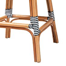 Genica Rattan Bar Stool with Woven Plastic Frame