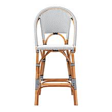 Genica Rattan Bar Stool with Woven Plastic Frame