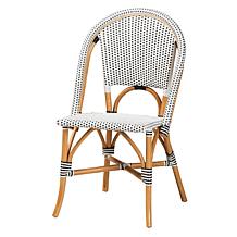 Genica Rattan Dining Chair with Openwork Back, 36.75"H