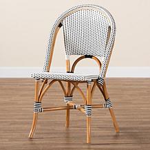 Genica Rattan Dining Chair with Openwork Back, 36.75"H