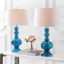Genie 28.5" Glass LED Table Lamp Set of 2 by JONATHAN Y