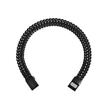 Geoffrey Beene Men's Stainless Steel Franco Chain Double-Row Bracelet