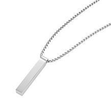 Geoffrey Beene Men's Stainless Steel Polished Vertical Bar Necklace