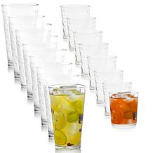 Gibson Great Foundations 16 Piece Bubble Glass Tumbler Set