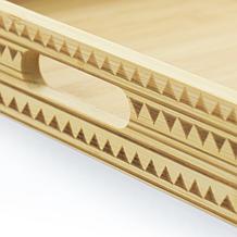 Gibson Home Sadler 15" Wood Serving Tray with Built-in Handles