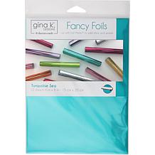 Gina K Designs Fancy Foil 6" x 8", 12 Pack - Turquoise Sea
