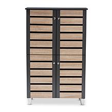 Gisela Two-Tone 4-Door Shoe Storage Cabinet