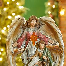 Glitzhome 10.75" Resin Nativity Angel