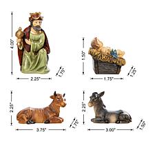Glitzhome 11-pc MultiColored Resin Nativity Figurine Set