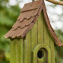 Glitzhome 11.75" Distressed Wood Cottage Decorative Outdoor Birdhouse