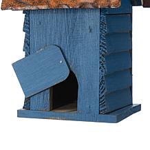 Glitzhome 12" Distressed Solid Wood Cottage Birdhouse