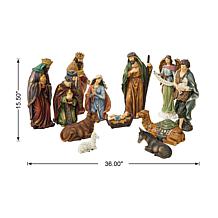 Glitzhome 12-pc Oversized Resin Nativity Figurine Set