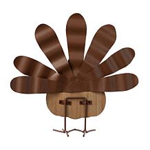 Glitzhome 12.25in. L Wooden and Metal Turkey Table Decor