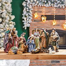 Glitzhome 12pcs Resin Nativity Figurine Set