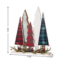 Glitzhome 14in. H Wooden Christmas Tree Table Decor