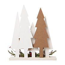 Glitzhome 14in. H Wooden Christmas Tree Table Decor