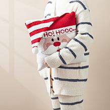 Glitzhome 14in. L Hooked 3D Santa Pillow