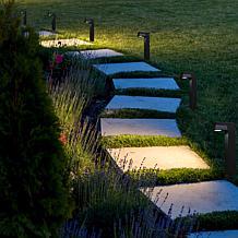 Glitzhome 15" Set of 6 Solar Powered SMD LED Pathway Ground Light