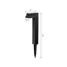 Glitzhome 15" Set of 6 Solar Powered SMD LED Pathway Ground Light