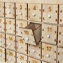 Glitzhome 15.25in H Wooden LED Countdown Farmhouse