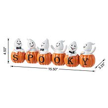 Glitzhome 15.5''L Halloween SPOOKY Ghost Pumpkin Table Decor