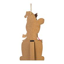 Glitzhome 16" Wooden Christmas Dog Figurine