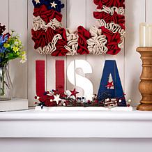 Glitzhome 18" USA Wooden Table Décor