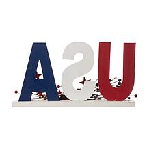 Glitzhome 18" USA Wooden Table Décor