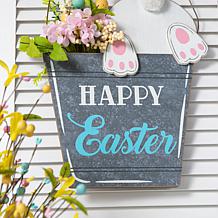 Glitzhome 18in H Easter Wooden Bunny Eggs Wall Décor