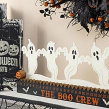 Glitzhome 18"L Halloween Ghost Silhouette Countdown Table Sign
