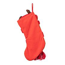 Glitzhome 19" 3-D Reindeer Hooked Stocking