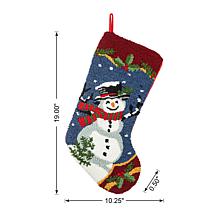 Glitzhome 19in. H Snowman Hooked Stocking