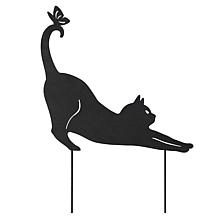 Glitzhome 2-in-1 Set of 3 Black Metal Cat Silhouettes