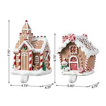 Glitzhome 2-piece Set of Resin Gingerbread House Stocking Holders