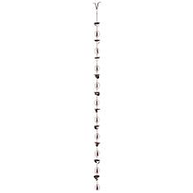Glitzhome 20-Pc. Faux Copper Rain Chain with V-Shaped Gutter Clip