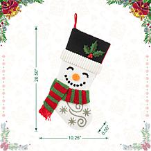 Glitzhome 20" Snowman Hooked Stocking