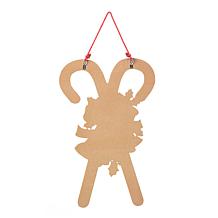 Glitzhome 20" Wooden Christmas Candy Cane Wall Decor