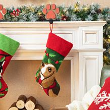 Glitzhome 20in. H Dog Hooked Stocking