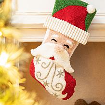 Glitzhome 20in. H Santa Hooked Stocking