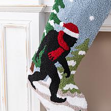 Glitzhome 21"L Hooked Stocking, Bigfoot
