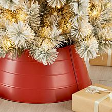 Glitzhome 22in. D Christmas Painted Metal Tree Collar