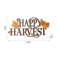 Glitzhome 23.75in.L Metal Happy Harvest Wall Décor