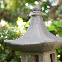 Glitzhome 24"H Faux Concrete Garden Pagoda Statue