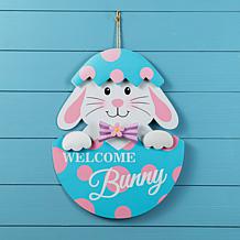 Glitzhome 24in H Easter Metal Bunny Egg Yard Stake