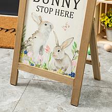Glitzhome 24in H Easter Wooden Porch Sign or Standing Decor