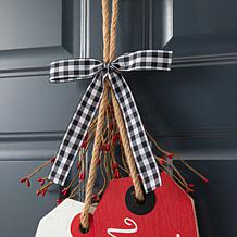 Glitzhome 24in H Valentine's Wooden Doorknob Hanging Decor