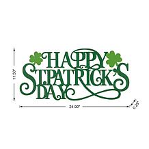 Glitzhome 24in L Metal HAPPY St. Patrick's Day Wall Decor