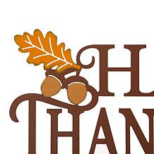 Glitzhome 24in.L Metal Happy Thanksgiving Wall Décor